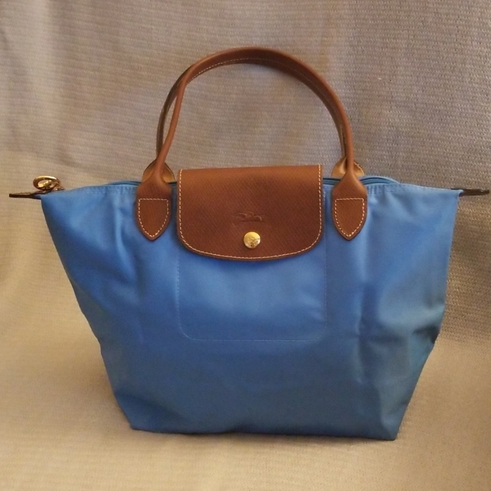 Longchamp Le Pliage Light Blue Tote - Small